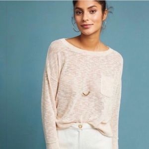 Maeve cream, knit sweater by Anthropologie.